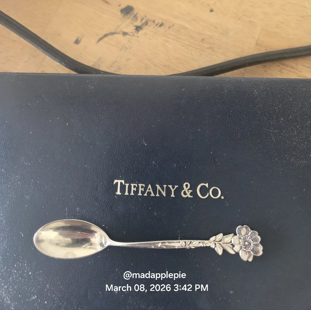 1885 Tiffany & Co. Wild Rose Spoon Ring Floral Motif Collection Size 6 #60